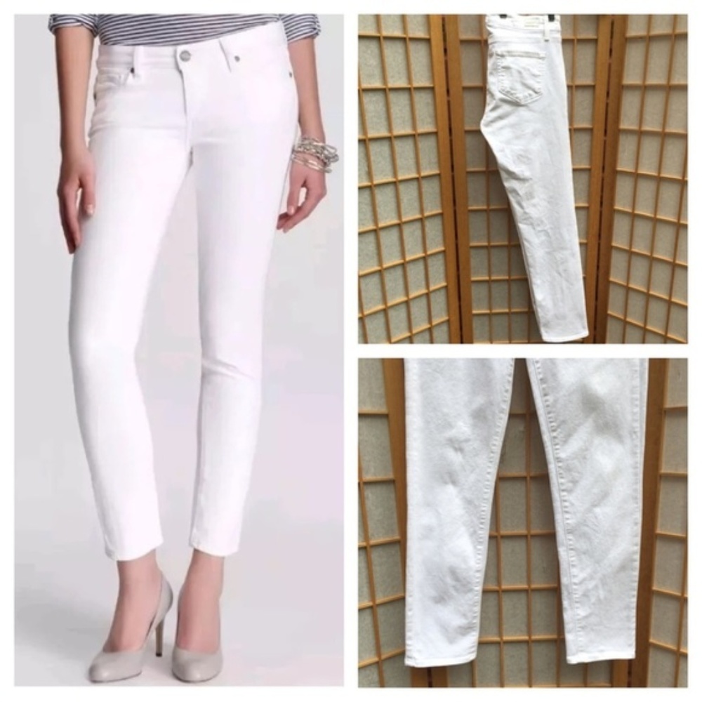 PAIGE White Skyline Ankle Jeans